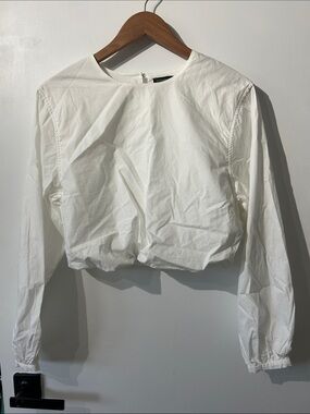 Dynamite Bubble Hem Long Sleeve Top